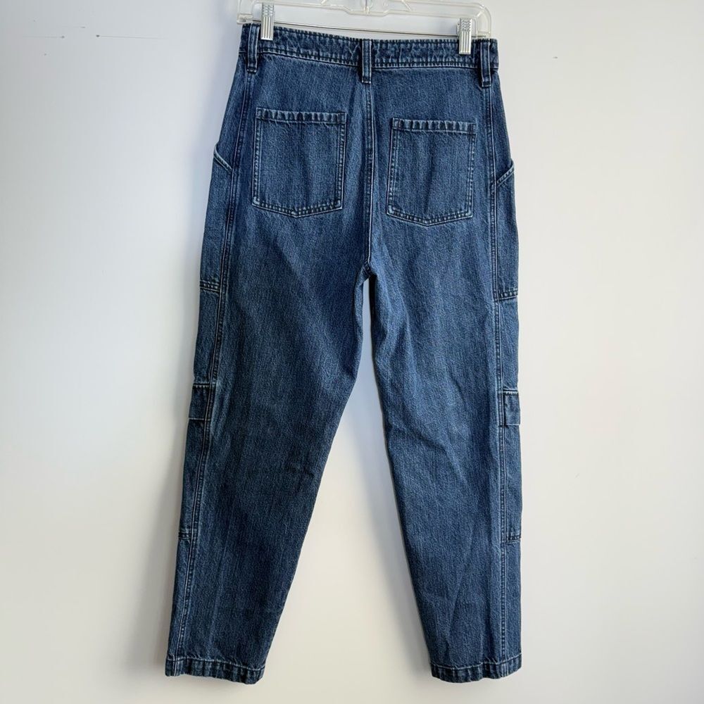 J BRAND Athena Cropped Paperbag Jeans Utility Cargo Blue Denim Pants Size 27 - Picture 6 of 15
